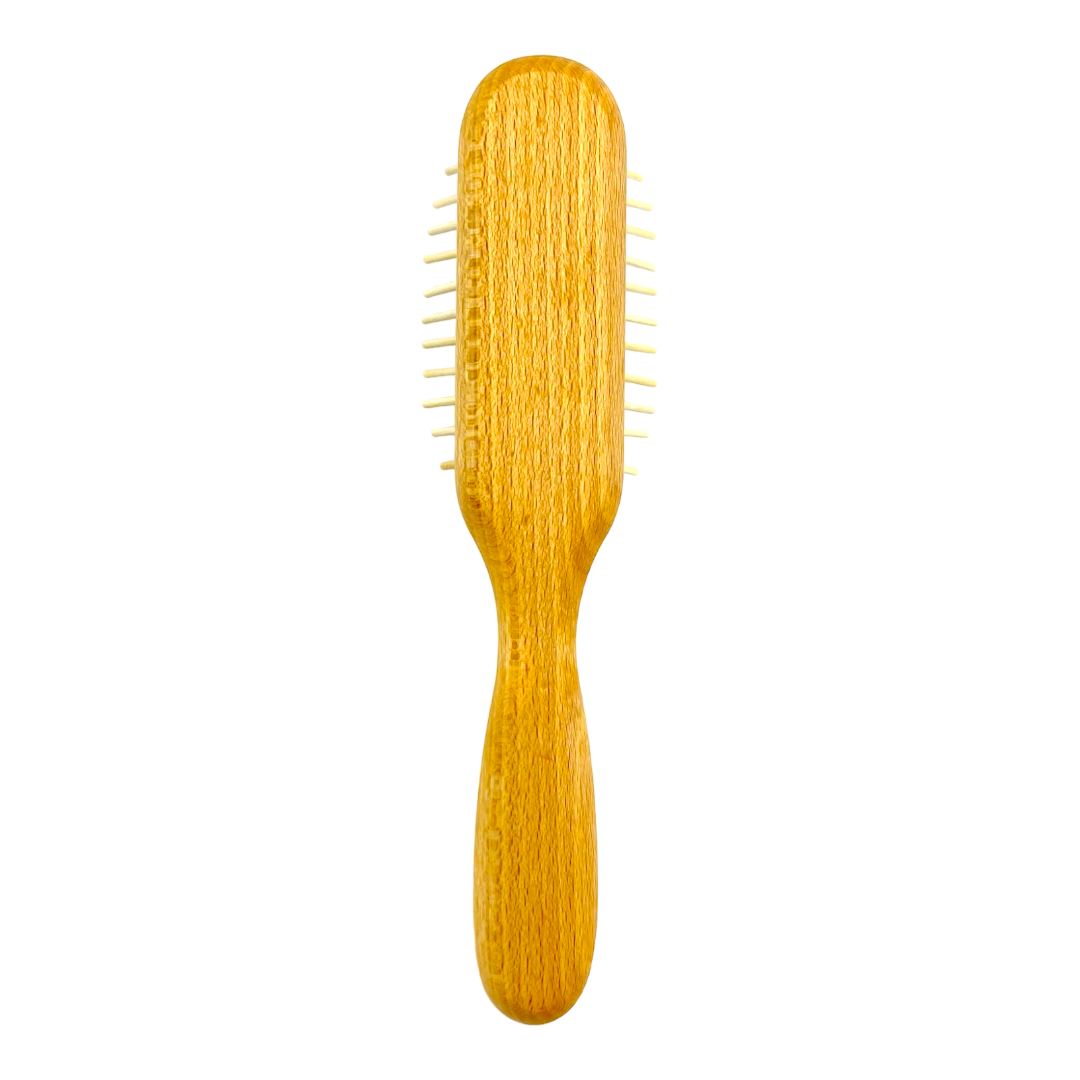 Dural Beech wood rubber cushion hair brush with long wooden pins