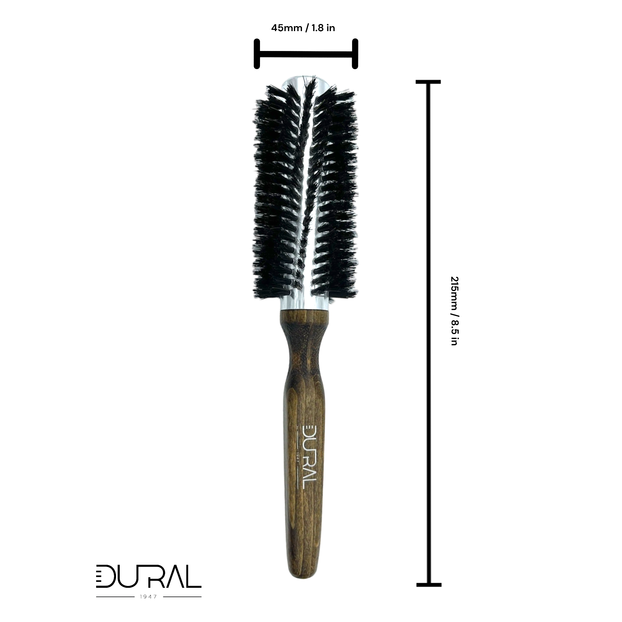 Dural Quick-Styler Beech wood hairbrush with boar bristles - 12 rows