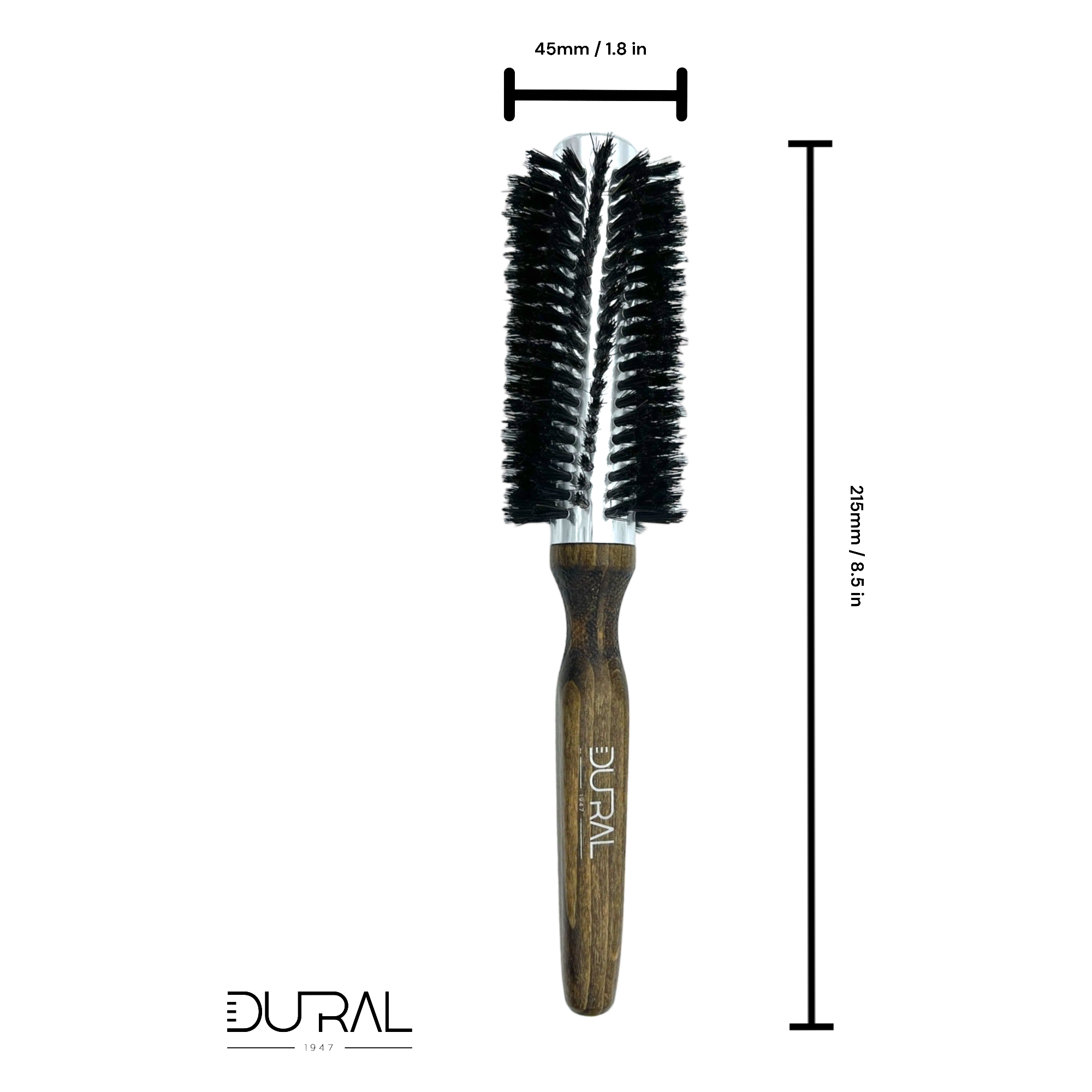 Dural Quick-Styler Beech wood hairbrush with boar bristles - 12 rows