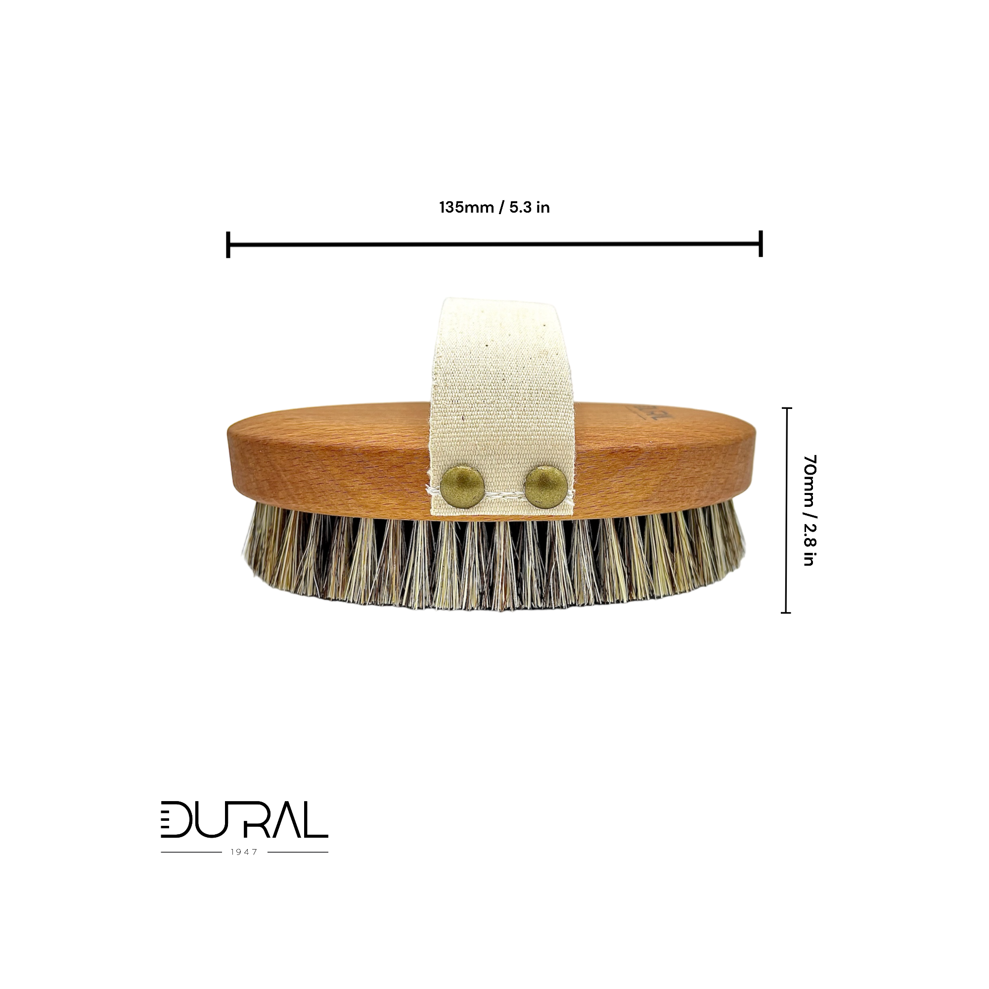 Dural Beech wood wellness brush with horse hair and Tampico fiber