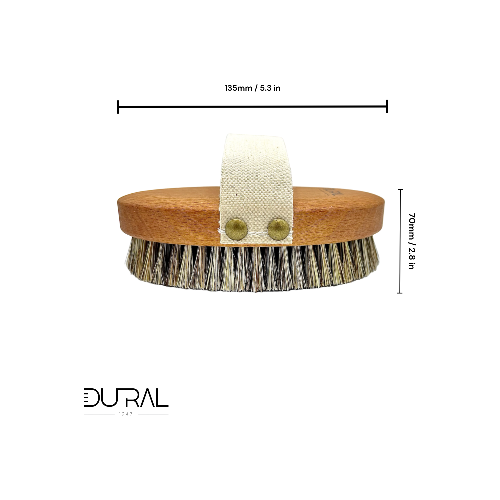 Dural Beech wood wellness brush with horse hair and Tampico fiber