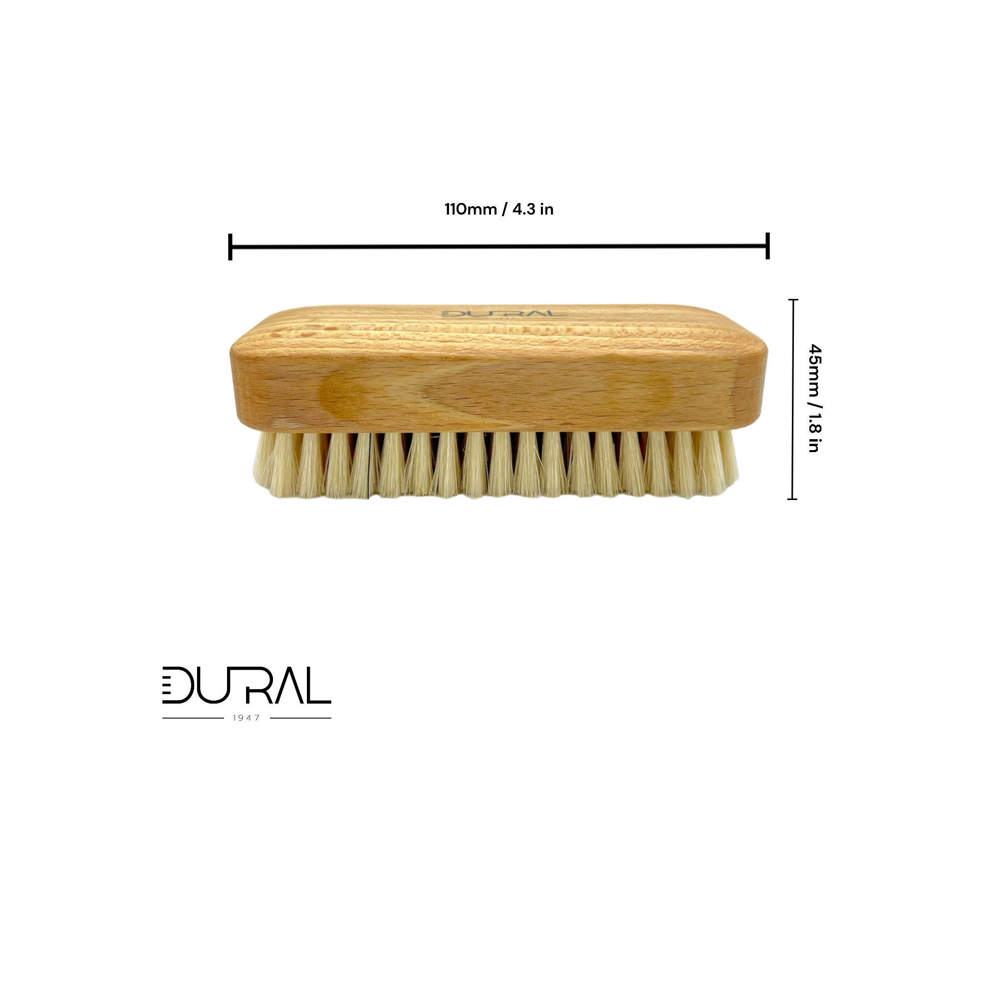 Dural Beech wood craftsman hand brush with pure natural bristles