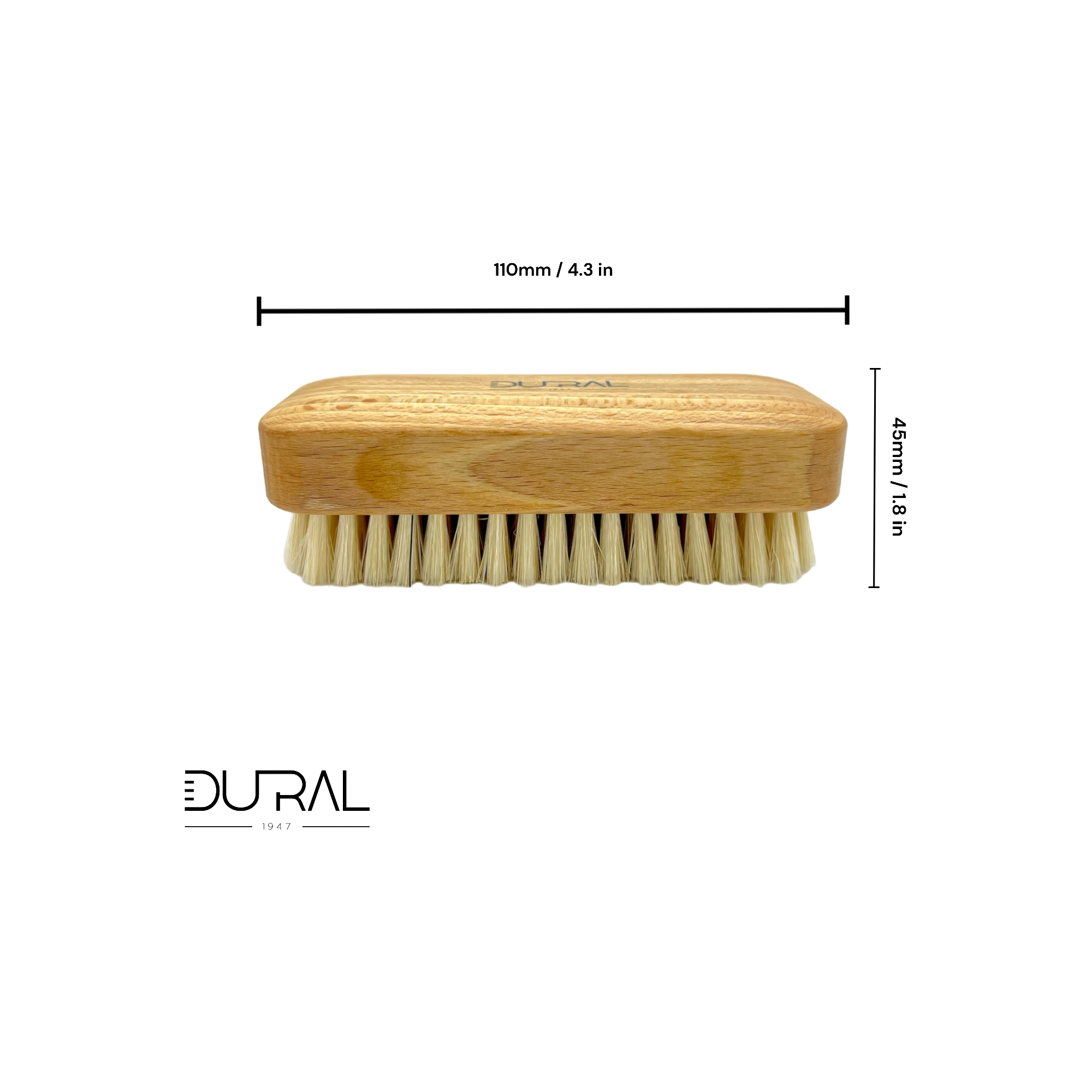 Dural Beech wood craftsman hand brush with pure natural bristles