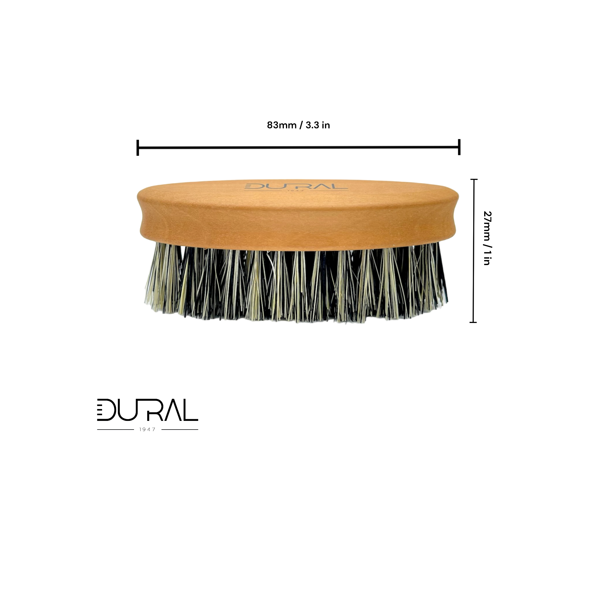 Dural Pear wood beard brush with pure Tampico fiber - Halal compliant & Vegan