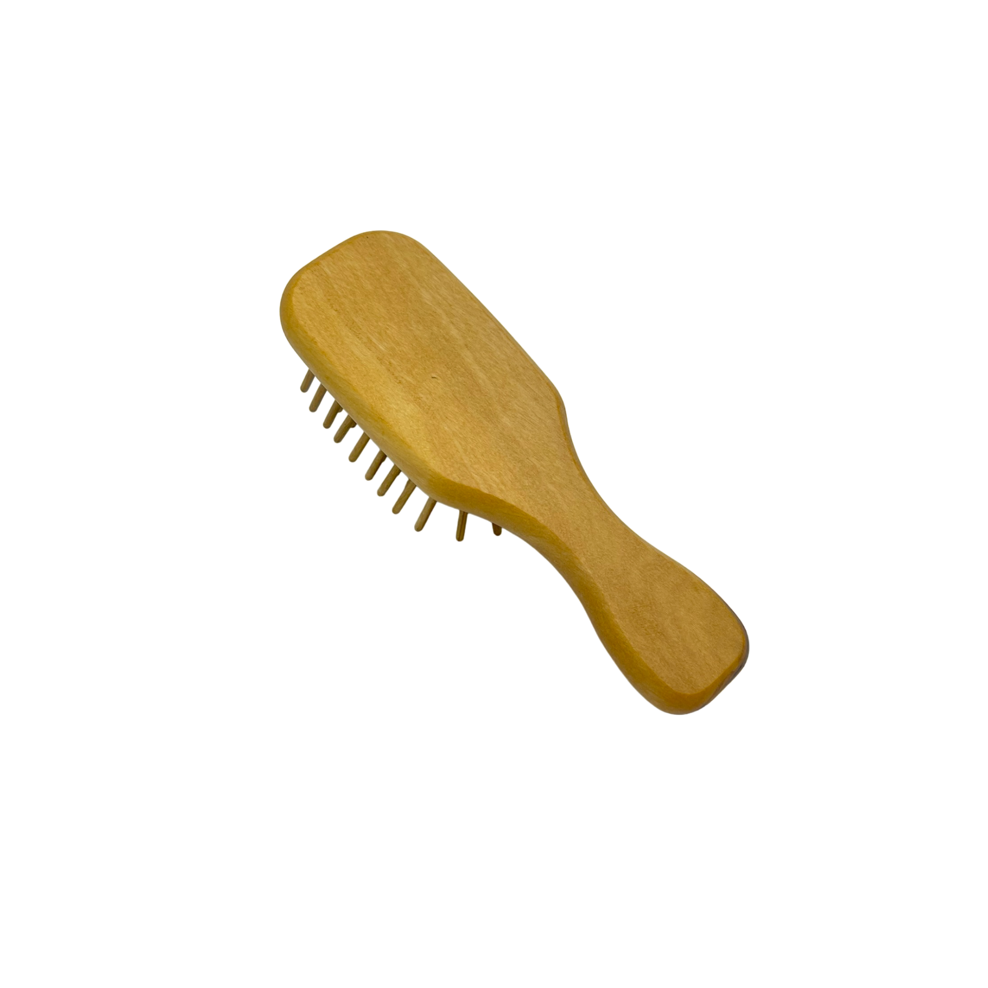 Dural Olive wood mini hair brush with rubber cushion and wooden pins