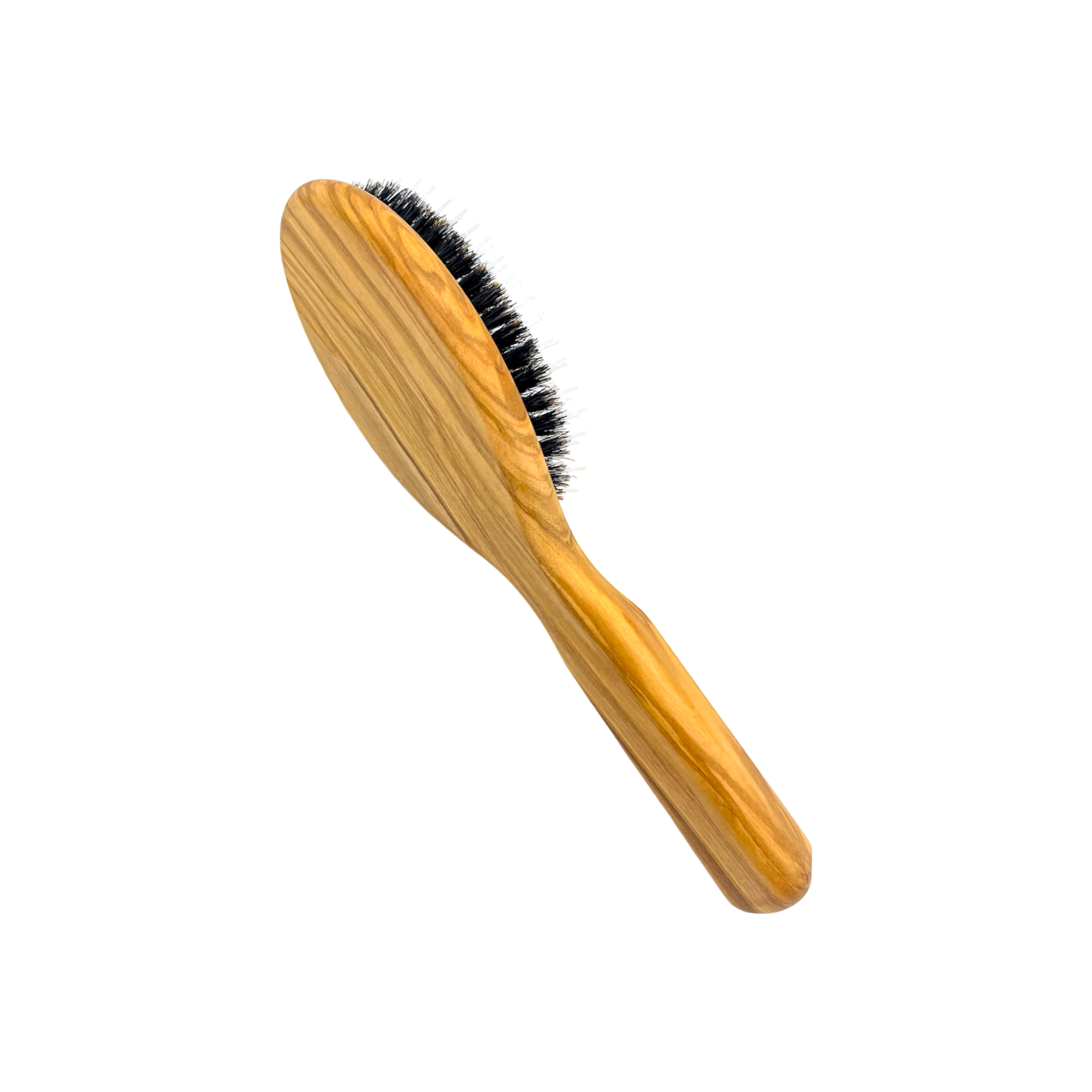 Dural Olive wood rubber cushion hair brush with boar bristles and nylon