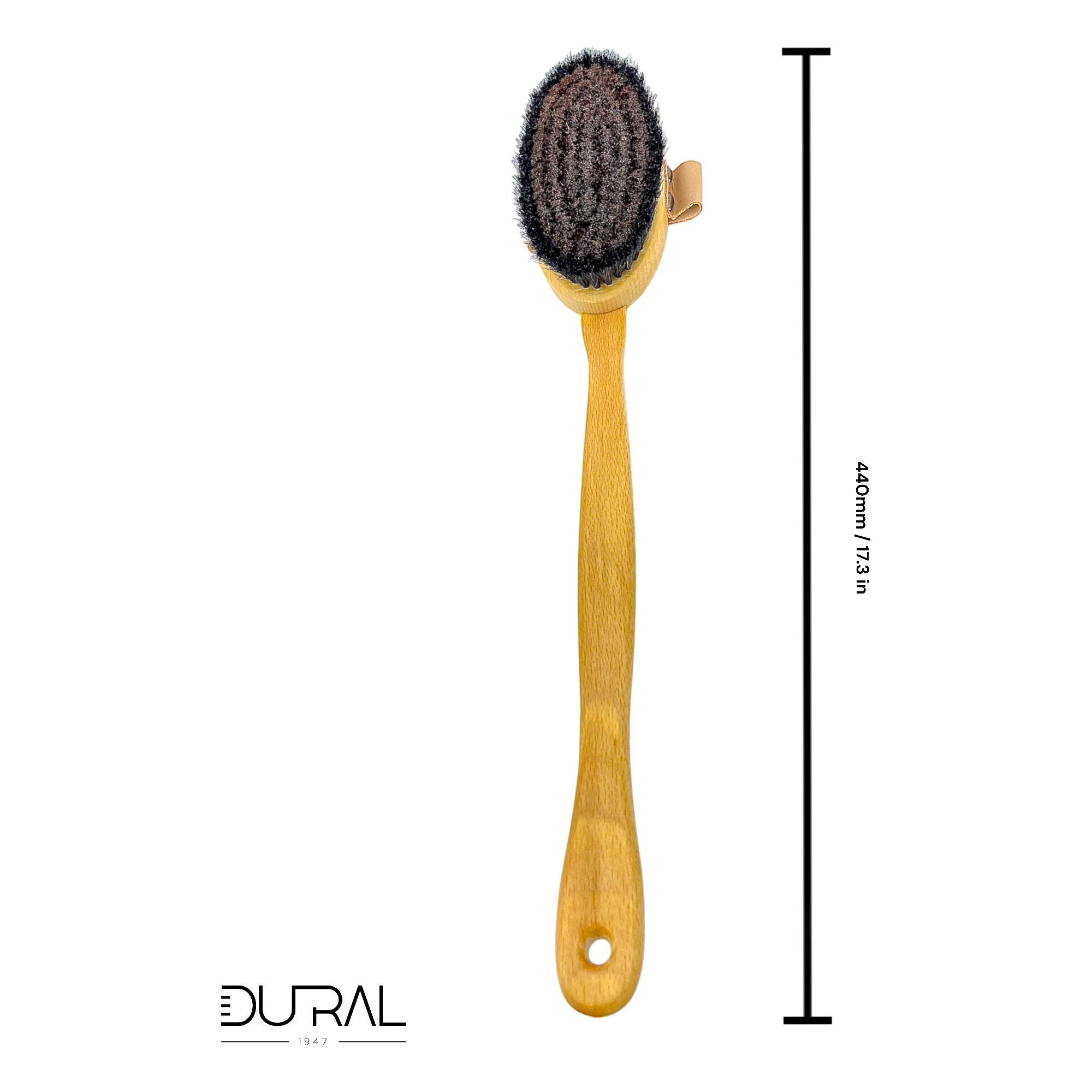 Dural Beech wood ionic body brush - bronze wire & horse hair