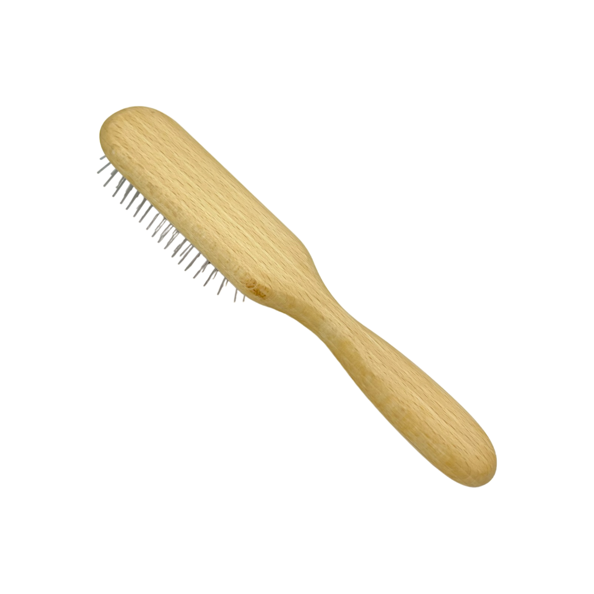 Dural Beech wood rubber cushion hair brush with steel pins without ball tips