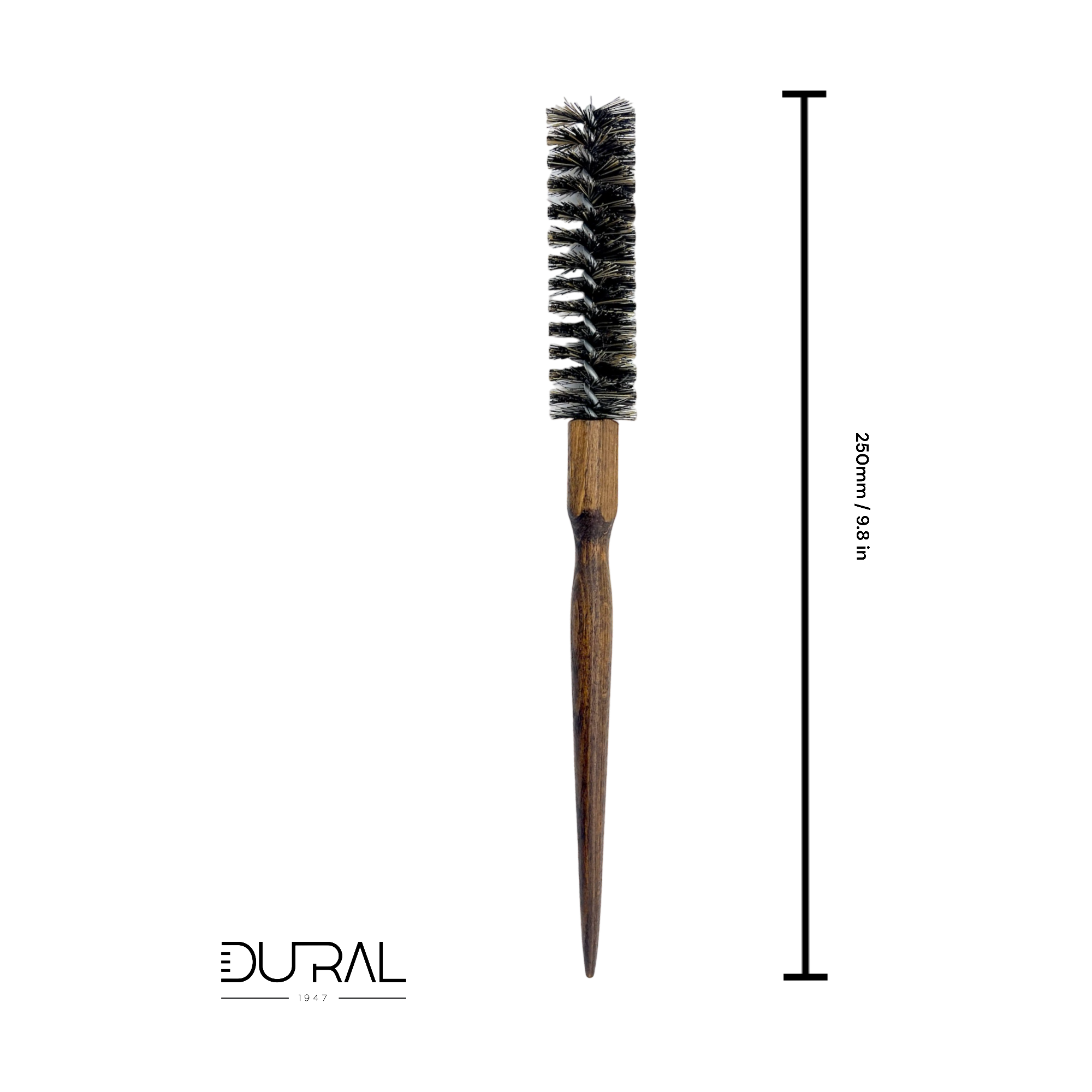 Dural Walnut curling hair brush with boar bristles