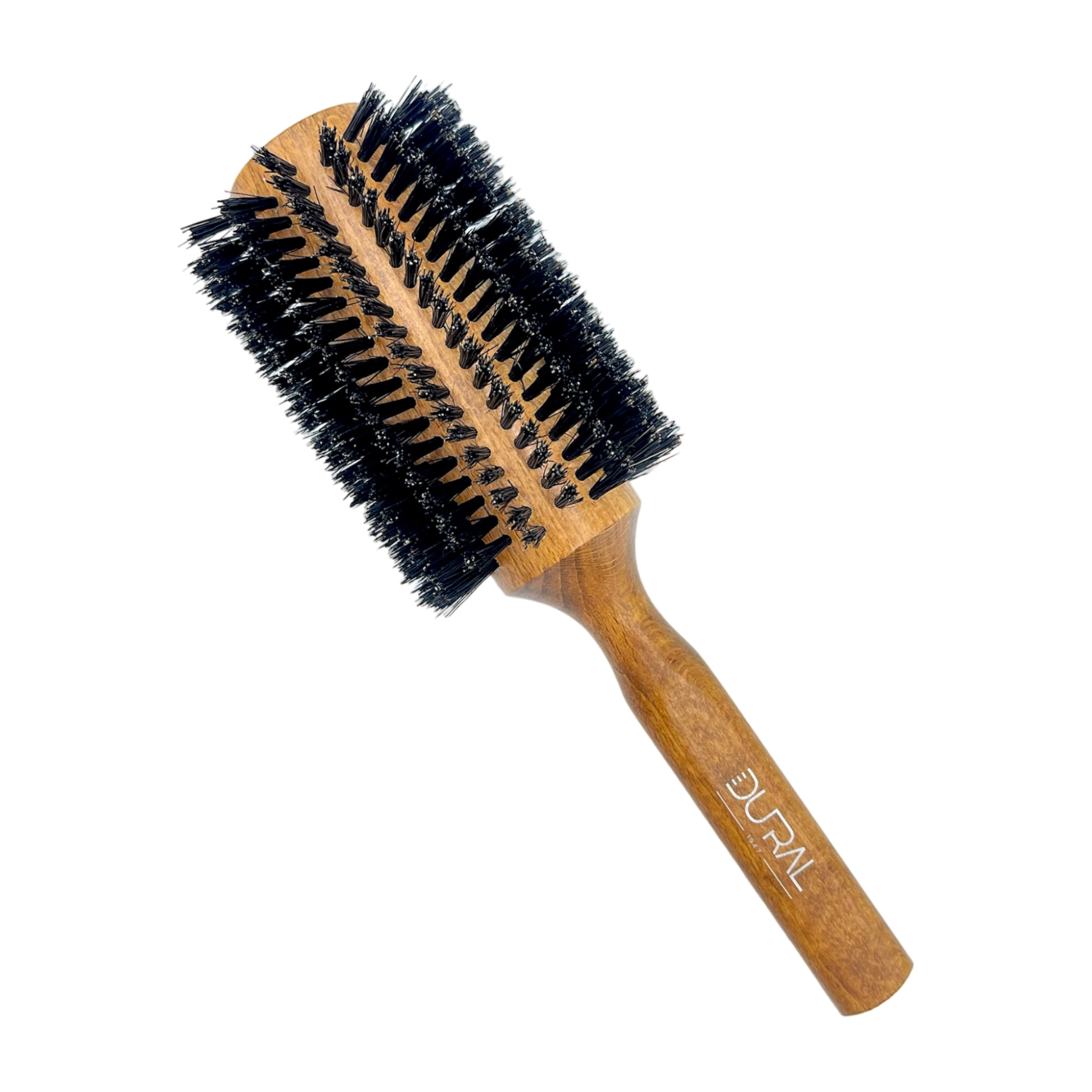 Dural Beech wood round-styler hair brush with boar bristles - 16 rows