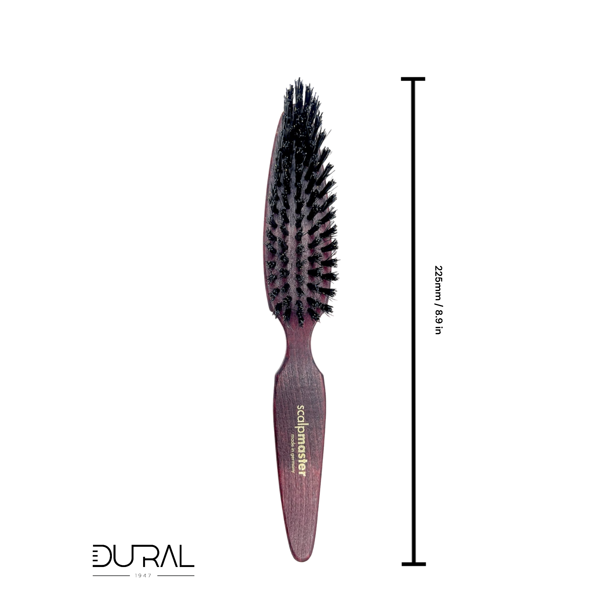Dural Beech wood scalp master hair brush with boar and nylon bristles