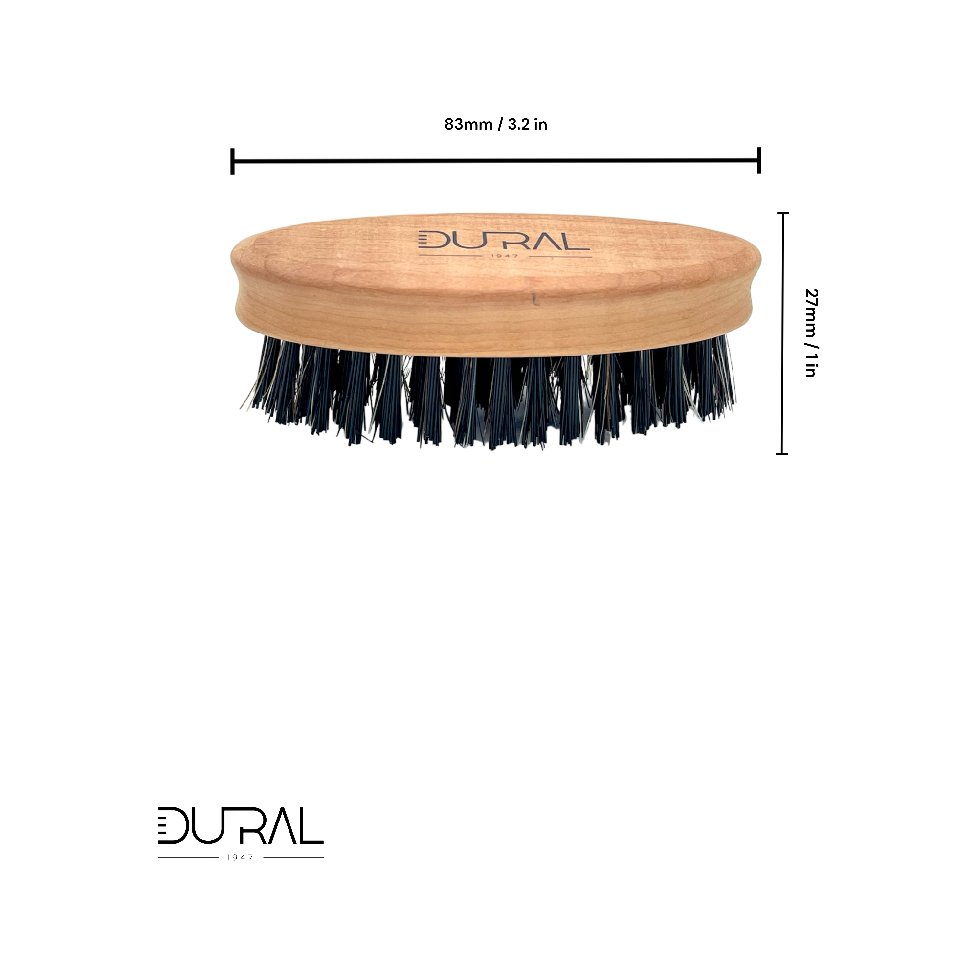 Dural Pear wood small beard brush - Halal compliant