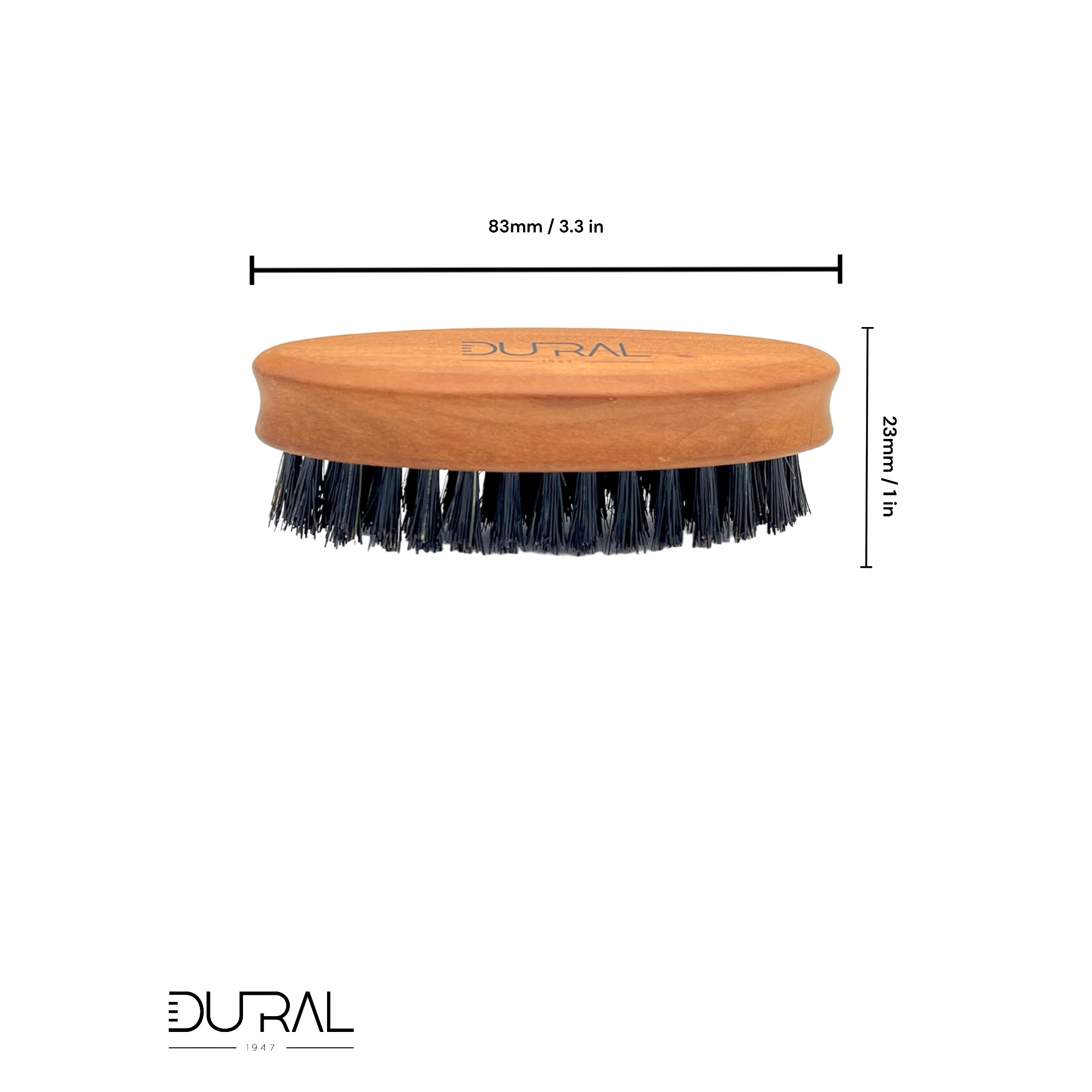 Dural Pear wood beard brush with soft natural bristles