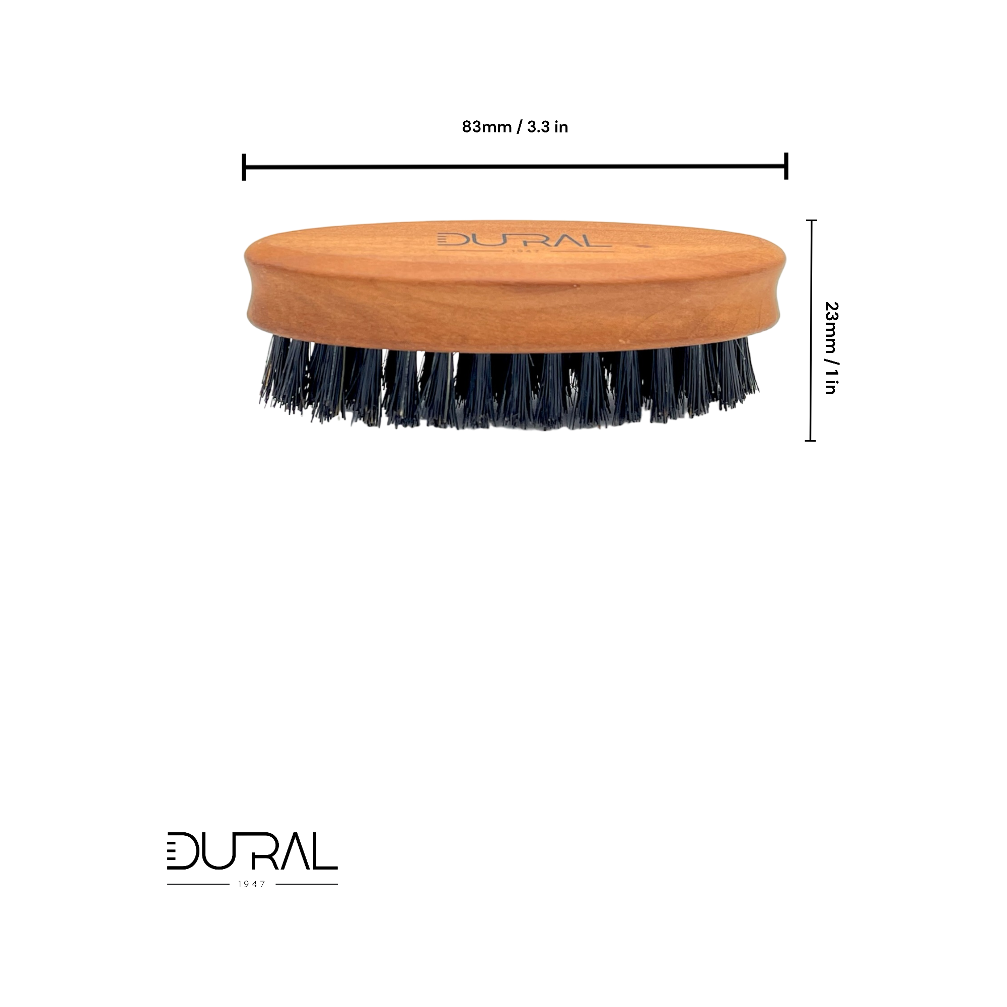 Dural Pear wood beard brush with soft natural bristles