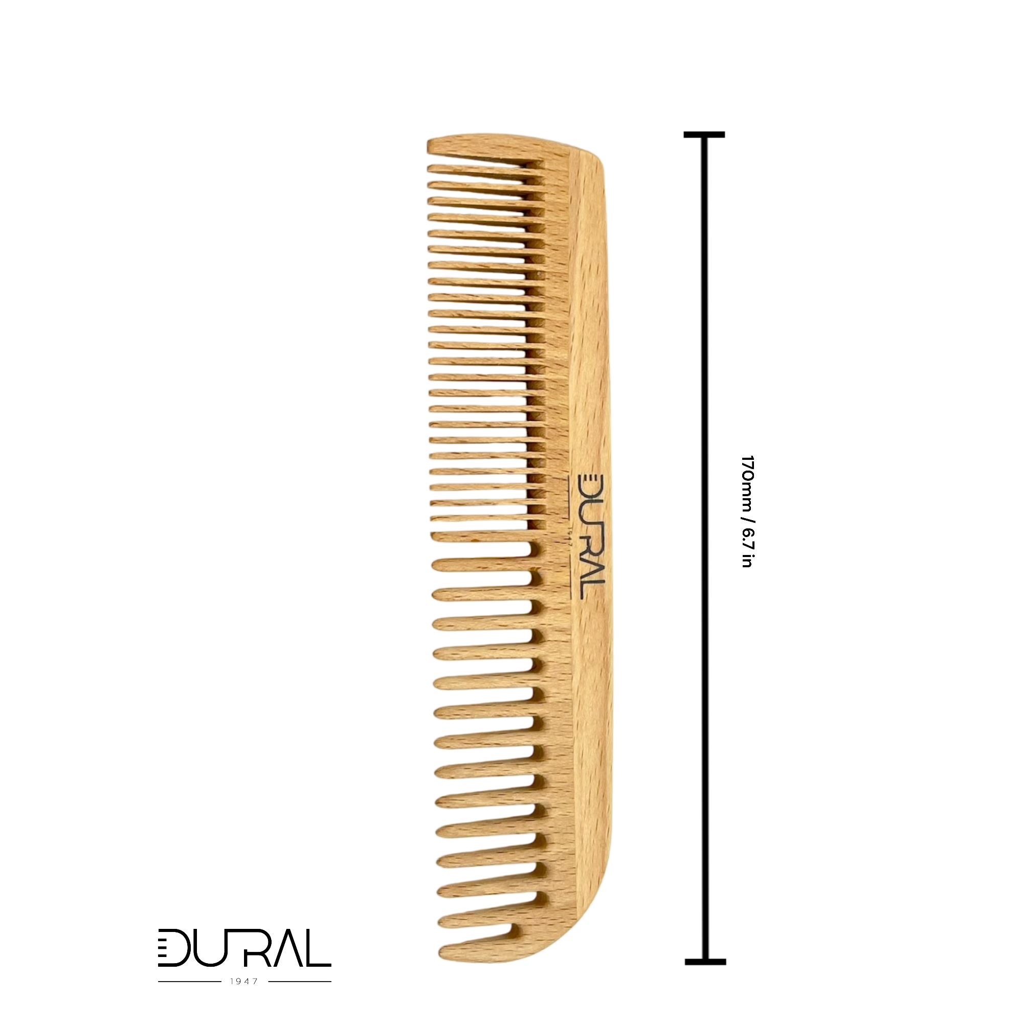 Dural Beech wood men's comb
