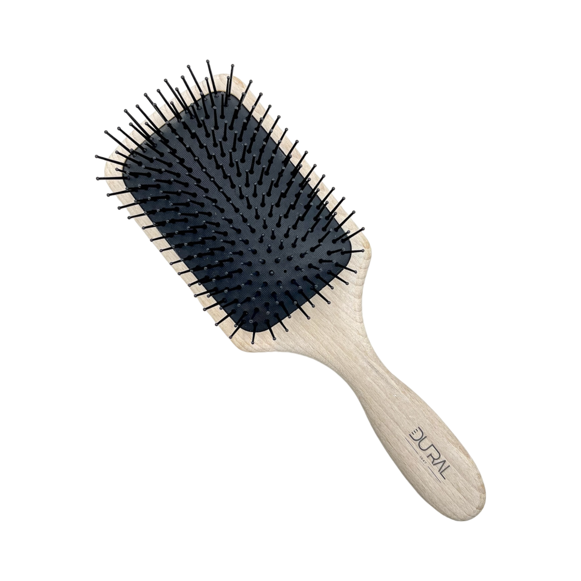 Dural Beech wood paddle brush with plastic pins and ball tips