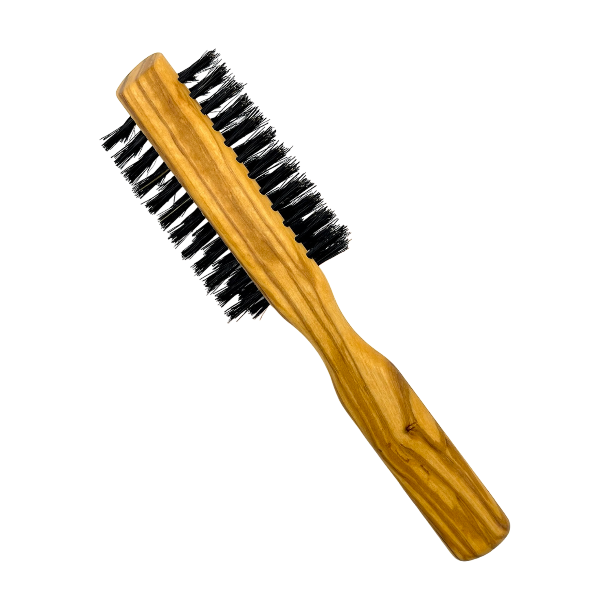 Dural Olive wood half-round hair brush with boar bristles - 7 rows