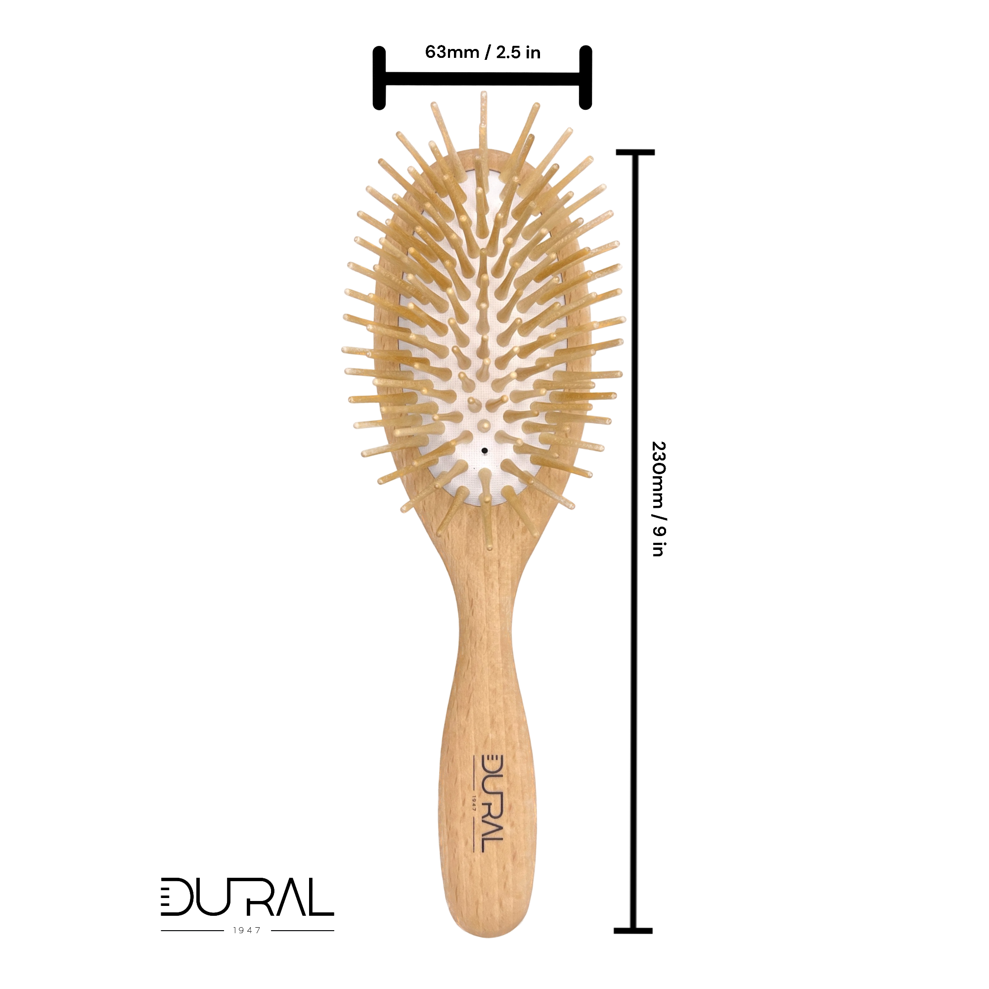 Dural Cushion Brush with Extra Long Wooden Pins