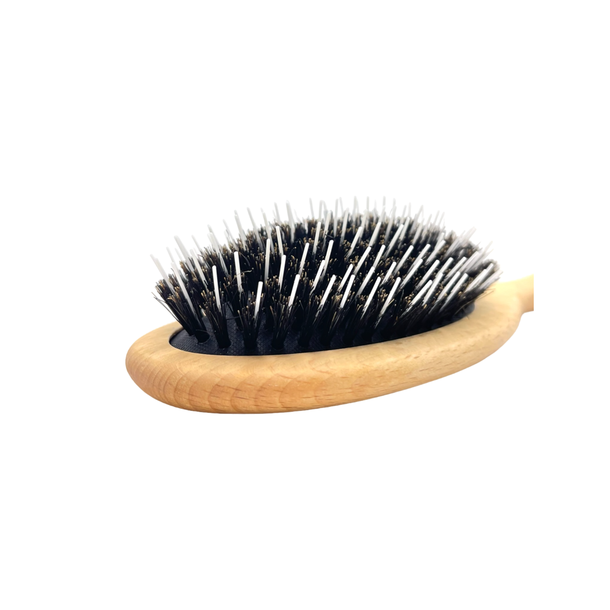 Dural Beech Wood rubber cushion hair brush with wild boar bristles and styling pins