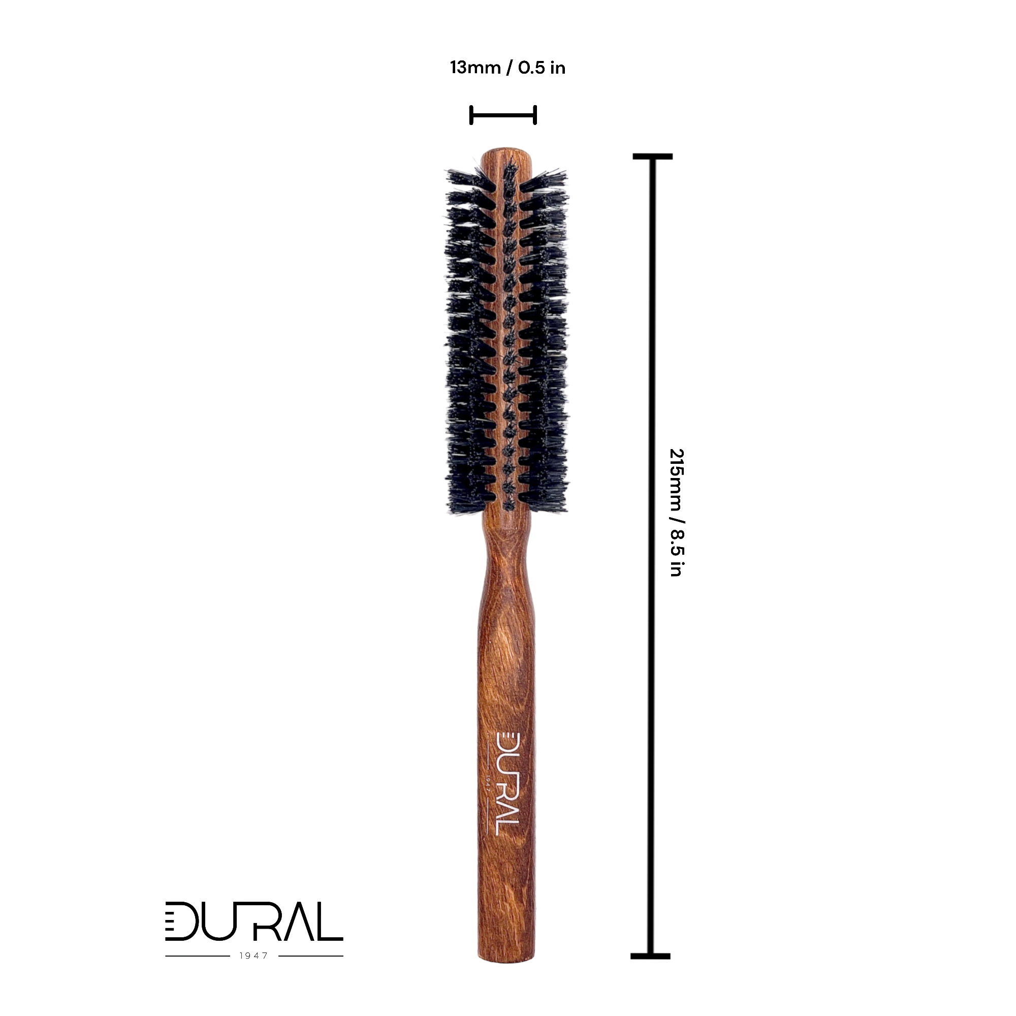 Dural Hair Brush 10 Rows Wood Pure Wild Boar Bristles