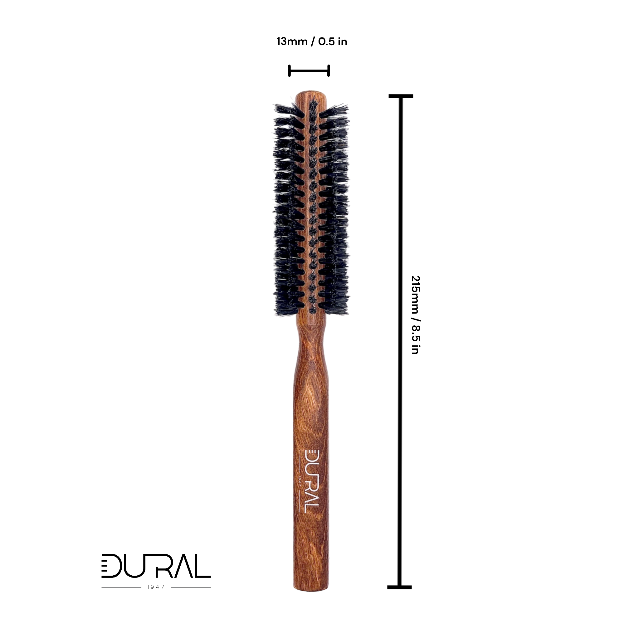 Dural Hair Brush 10 Rows Wood Pure Wild Boar Bristles