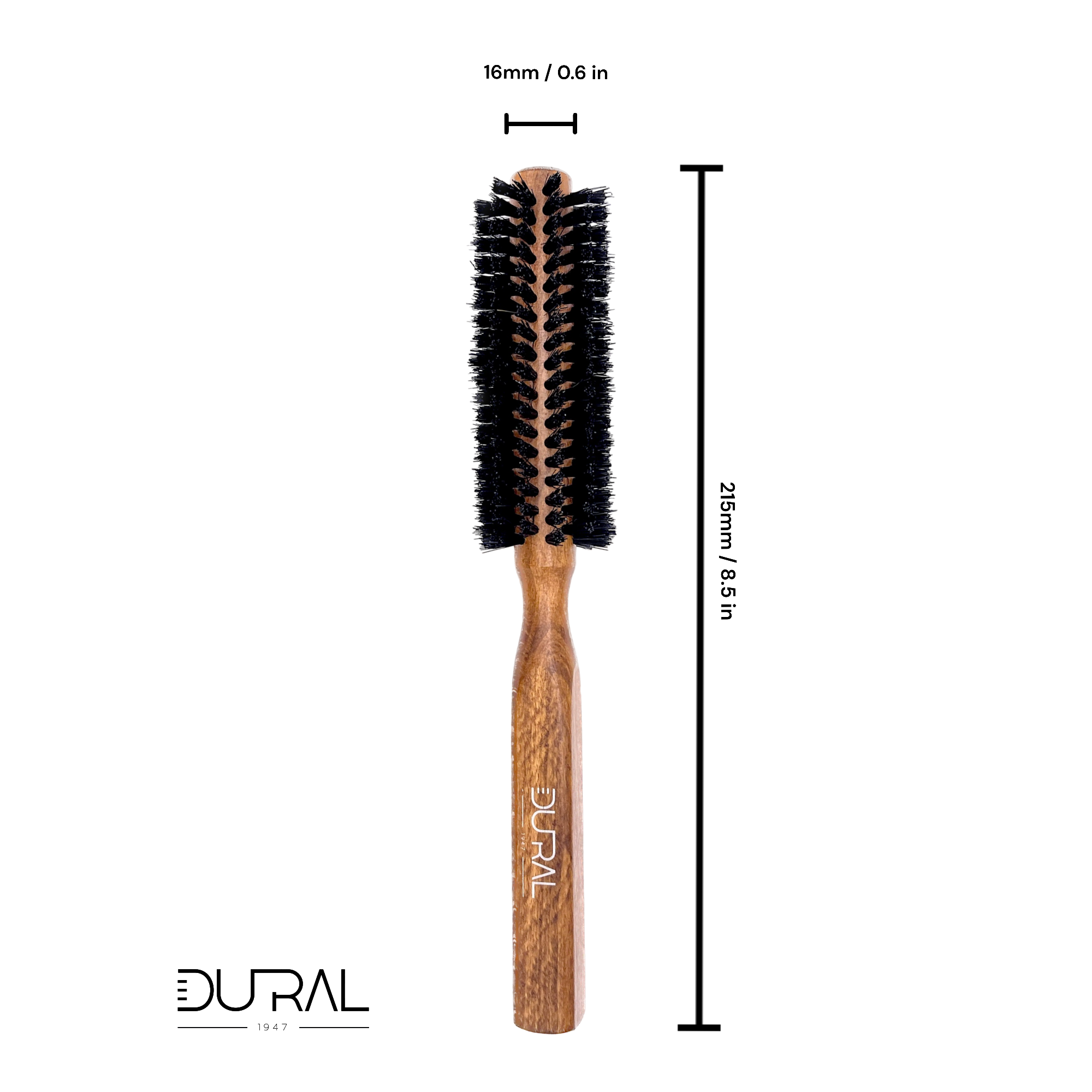 Dural Hair Brush 12 Rows Wood Pure Wild Boar Bristles