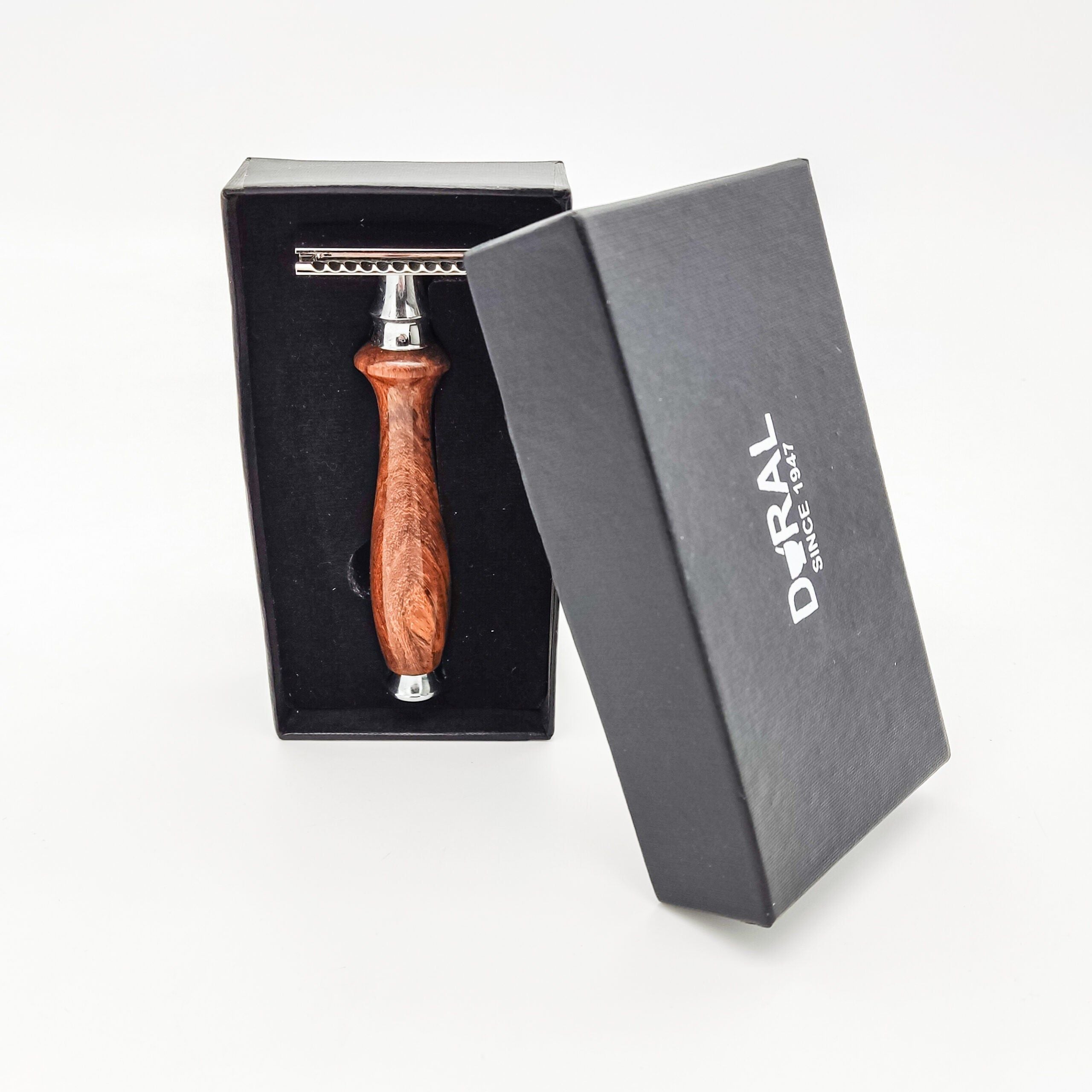 Dural Sheesham Wood Double Edge Safety Razor + Pouch