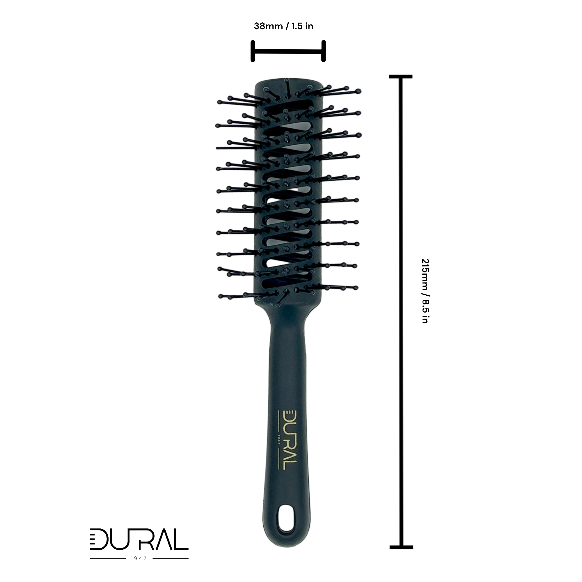 Dural plastic tunnel brush with nylon pins and ball tips